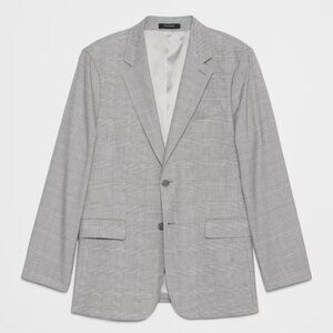 Banana Republic Men's Tailored-Fit Slim Fit Glen Plaid Suit Jacket, 40S, EUC